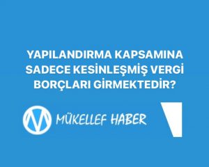 7256 SAYILI YAPILANDIRMA KANUNU KAPSAMINA GİREN KESİNLEŞMİŞ VERGİ BORÇLARI NELERDİR? NASIL TESPİT EDİLİR?